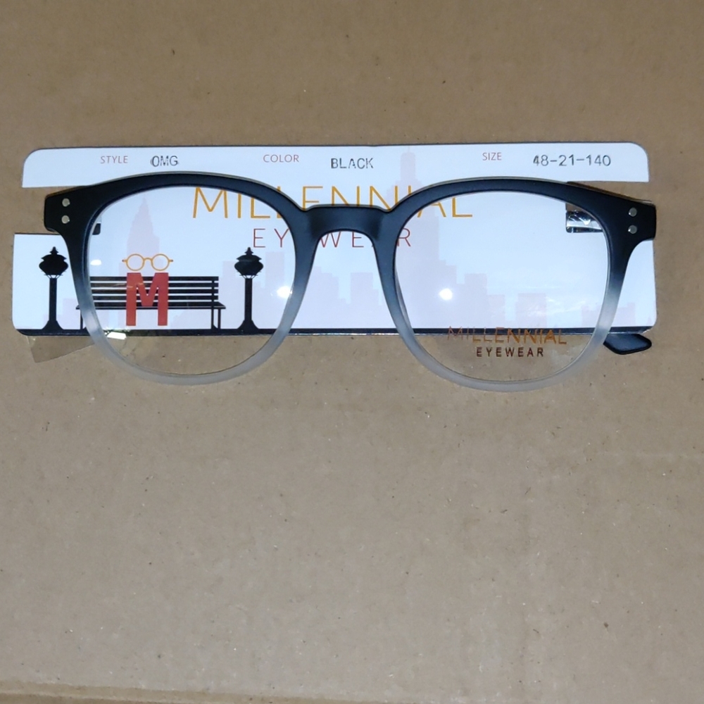 Millennial Eyewear OMG Black 48-21-140 New